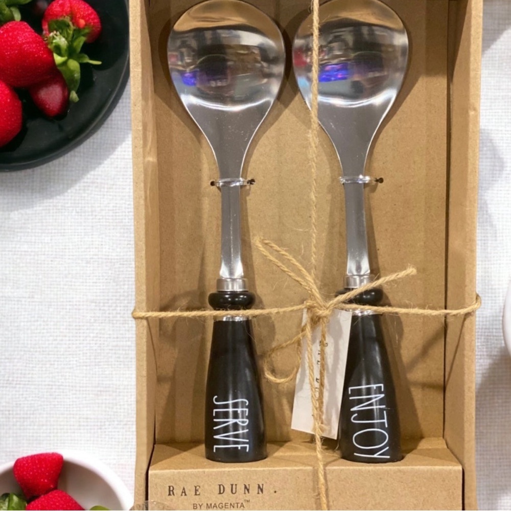 Rae Dunn Serving Spoons | ENJOY & SERVE